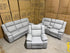 Kenso 3+2+1 Dual Recliners In Rhino Suede Fifty Shades