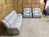 Kenso 3+1+1 Dual Recliners In Rhino Suede Fifty Shades