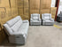 Kenso 3+1+1 Dual Recliners In Rhino Suede Fifty Shades