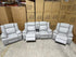 Kenso 2+1+1 Dual Recliners In Rhino Suede Fifty Shades