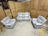 Kenso 2+1+1 Dual Recliners In Rhino Suede Fifty Shades