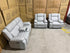 Kenso 2+1+1 Dual Recliners In Rhino Suede Fifty Shades