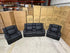 Kenso 2+1+1 Dual Recliners In Rhino Suede Black