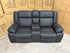 Kenso 3+2 Dual Recliners In Rhino Suede Black