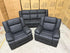 Kenso 3+1+1 Dual Recliners In Rhino Suede Black