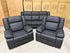 Kenso 3+1+1 Dual Recliners In Rhino Suede Black