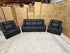 Kenso 3+1+1 Dual Recliners In Rhino Suede Black