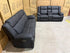 Kenso 3+2 Dual Recliners In Rhino Suede Black
