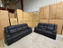Kenso 3+2 Dual Recliners In Rhino Suede Black