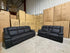 Kenso 3+2 Dual Recliners In Rhino Suede Black