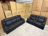 Kenso 3+2 Dual Recliners In Rhino Suede Black