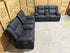Kenso 2+1+1 Dual Recliners In Rhino Suede Black