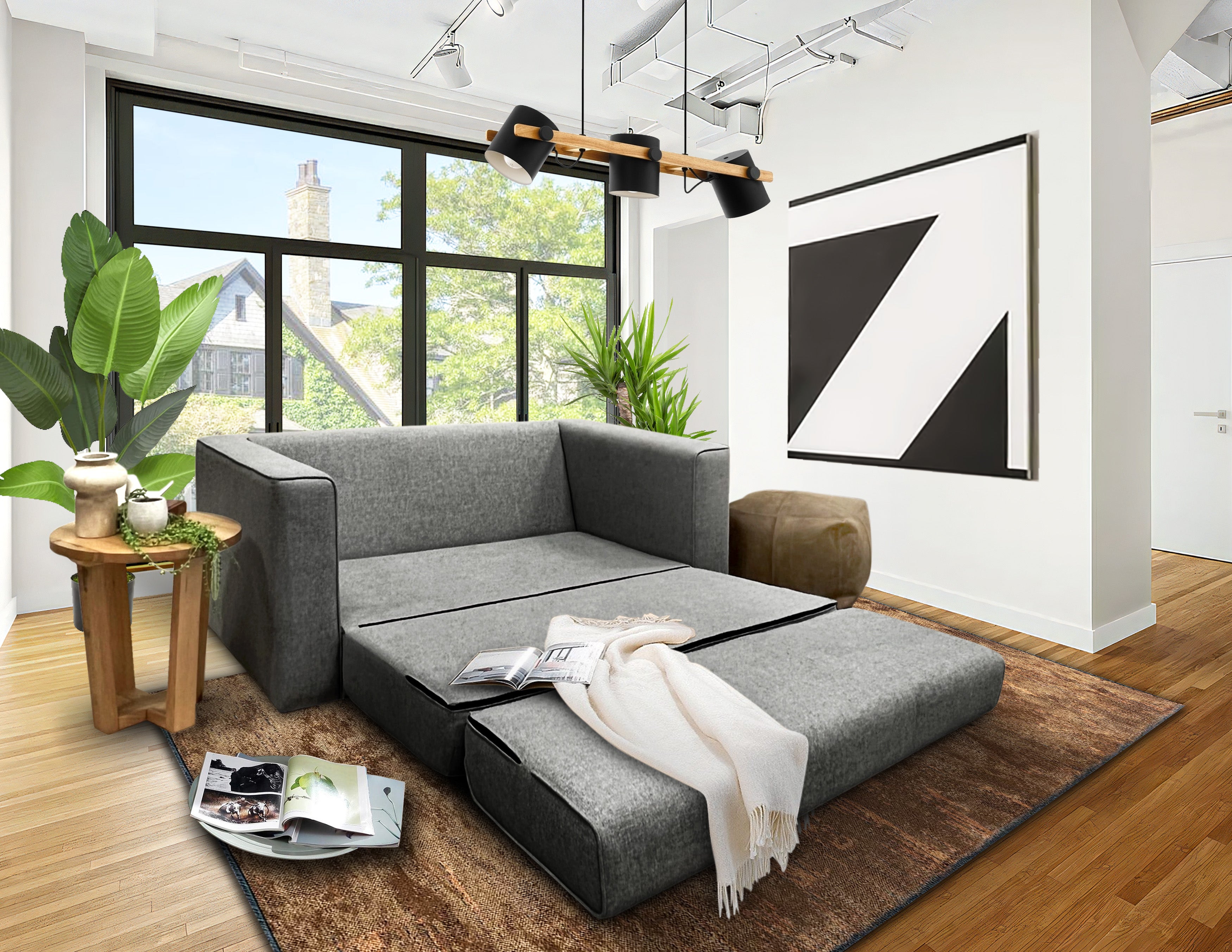 Dreamer Medium Sofa Bed in Lena Dark Grey
