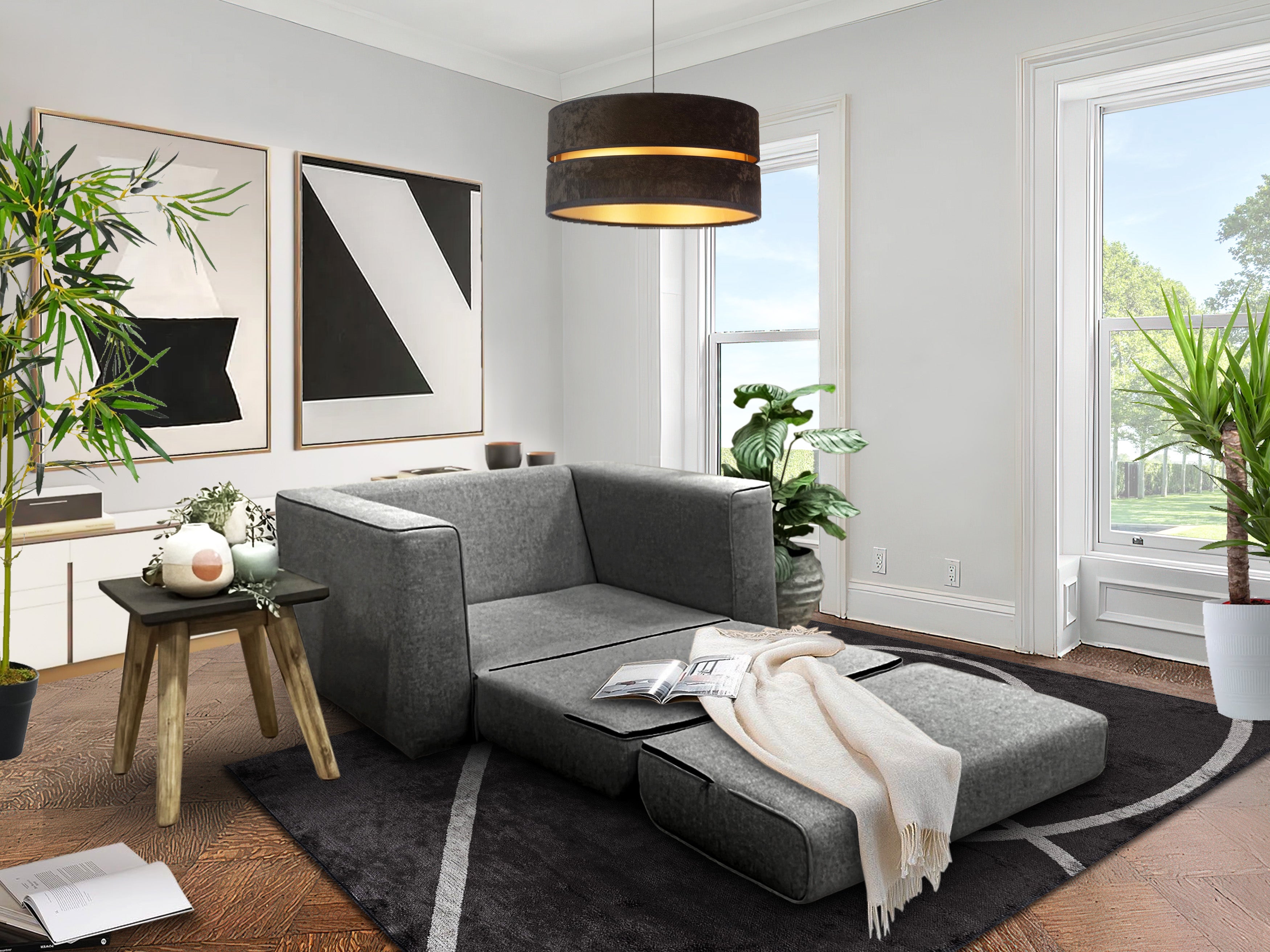 Dreamer Small Sofa bed in Lena Dark Grey
