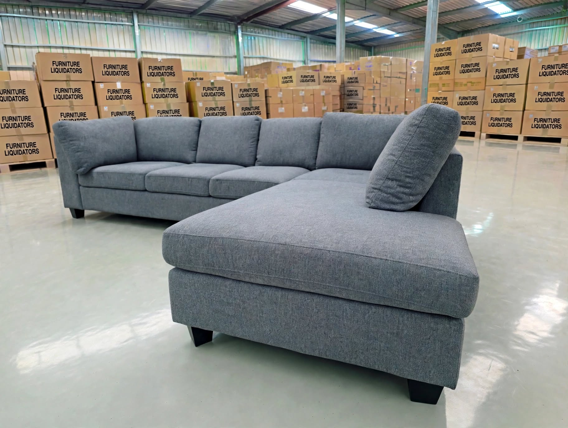 Marlow RHF chaise lounge Dark Grey