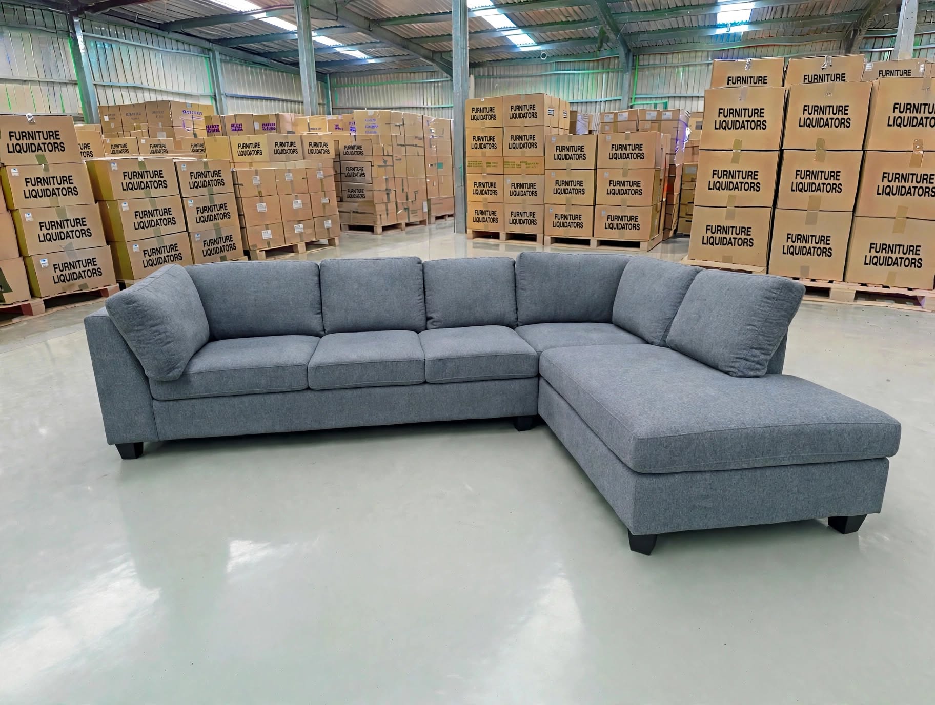 Marlow RHF chaise lounge Dark Grey