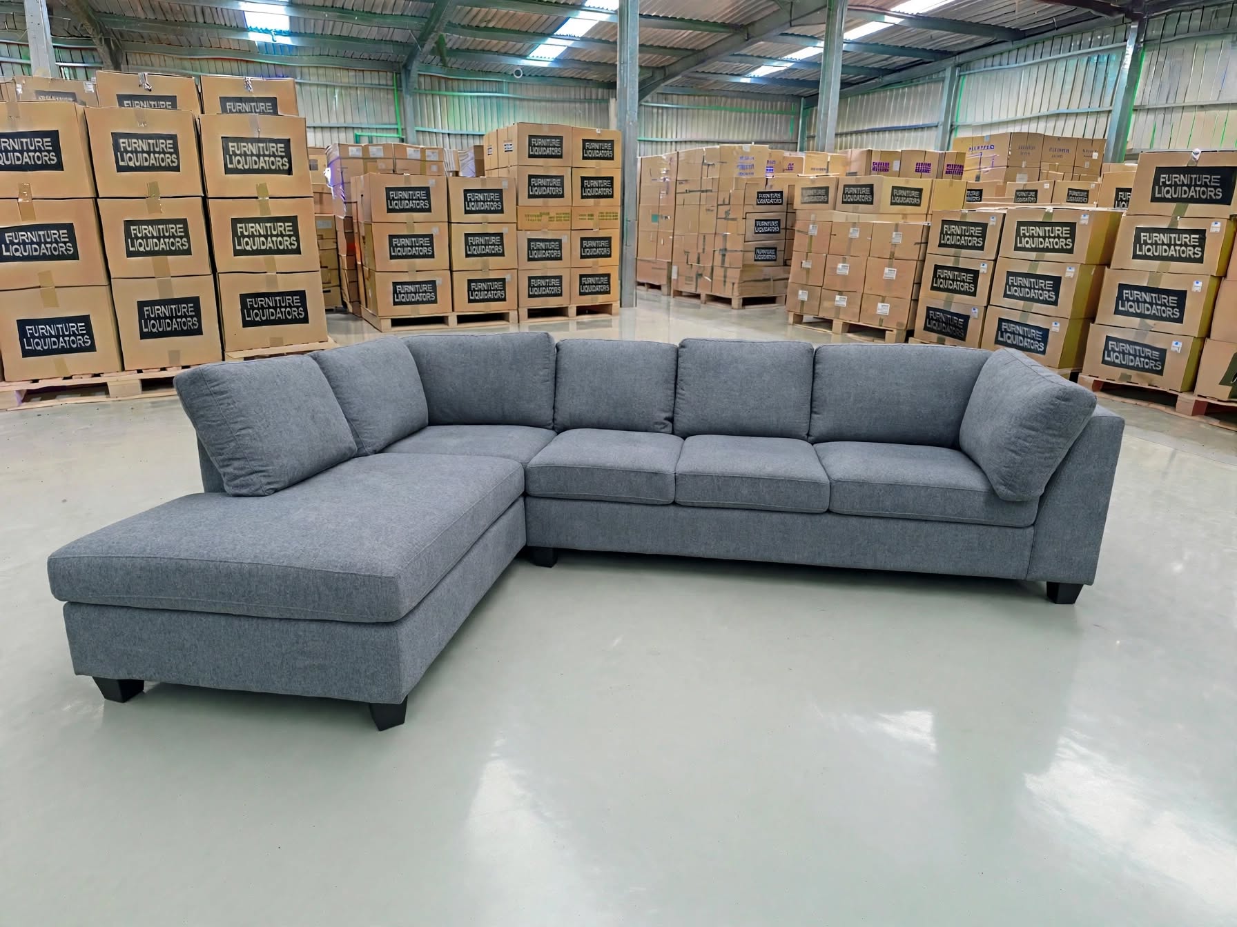 Marlow LHF chaise lounge Dark Grey