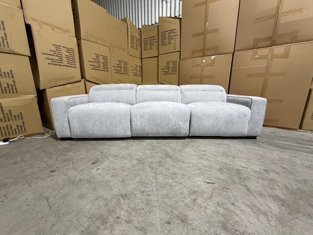 Watford oversize 3 seater with electric recliners Light Grey