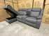 Lola LHF Chaise Lounge With Recliner In Soft Rhino Suede Dark Grey