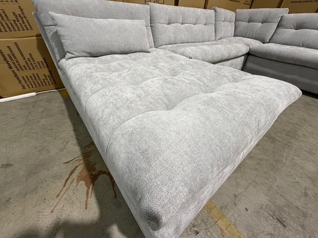 Luxor Modular Reversible Chaise Lounge Light Grey