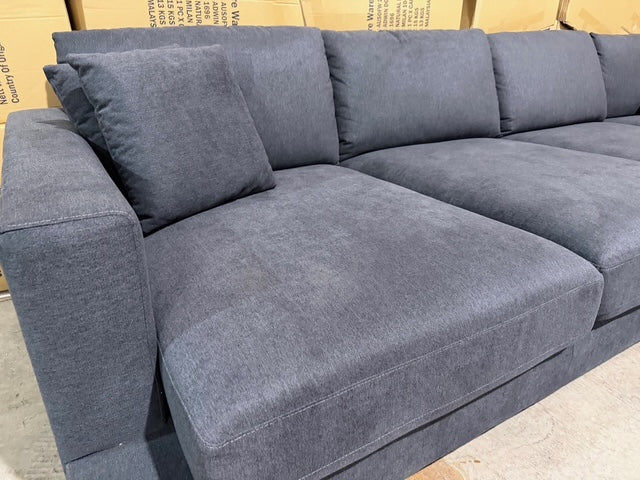 Prince 4 seater Lounge + Ottoman Licorice Colour