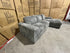 Willow RHF chaise lounge in grey Super Cord