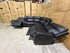 Nikki 6 PCE modular lounge with 2x inbuilt electric recliners in Black
