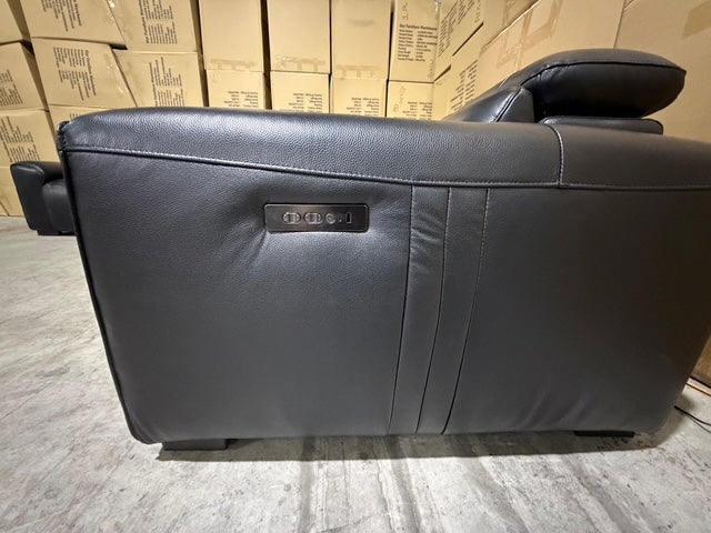 Arlo 6 Piece Modular Lounge dual motor recliners in black