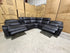 Nikki 6 PCE modular lounge with 2x inbuilt electric recliners in Black