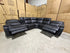 Nikki 6 PCE modular lounge with 2x inbuilt electric recliners in Black
