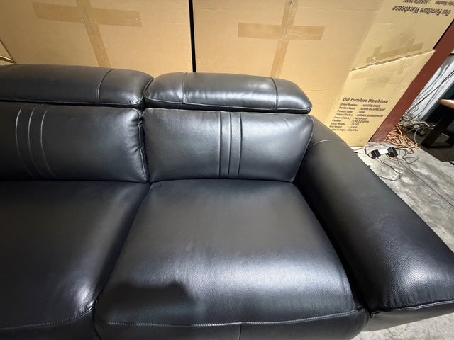 Arlo 6 Piece Modular Lounge dual motor recliners in black