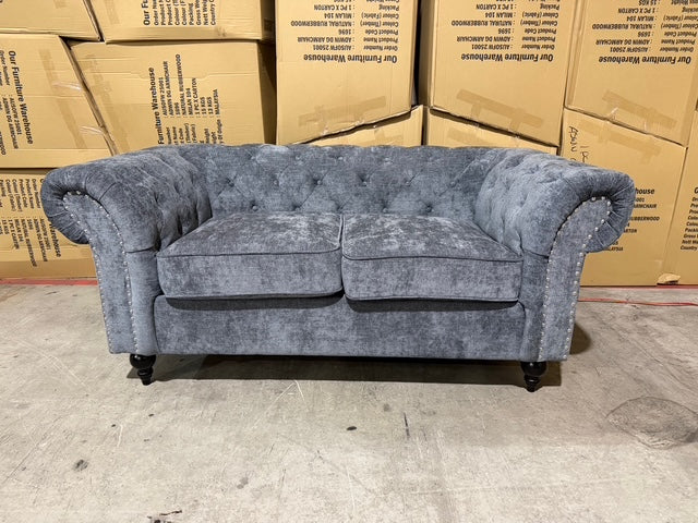 Jester 2 seater sofa (f)(g) 25117 in Super Glamour #17a(fx-55) licorice