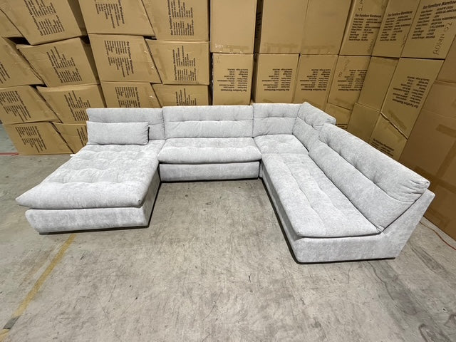 Luxor Modular Reversible Chaise Lounge Light Grey