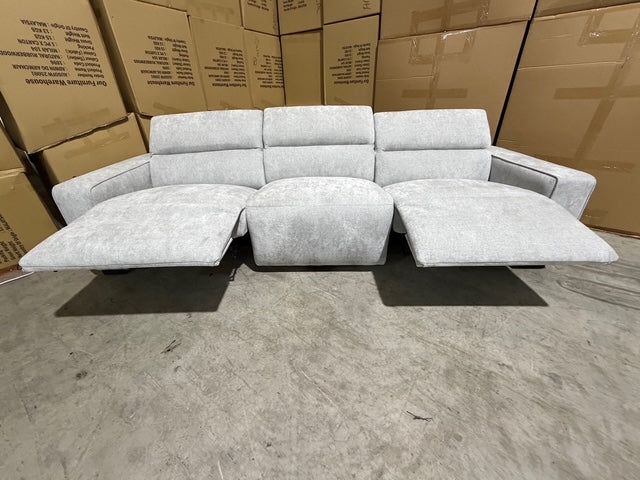 Watford oversize 3 seater with electric recliners Light Grey