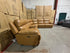 Modena Modular Lounge with 3x Electric recliners Tan leather match