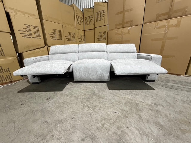Watford oversize 3 seater with electric recliners Light Grey