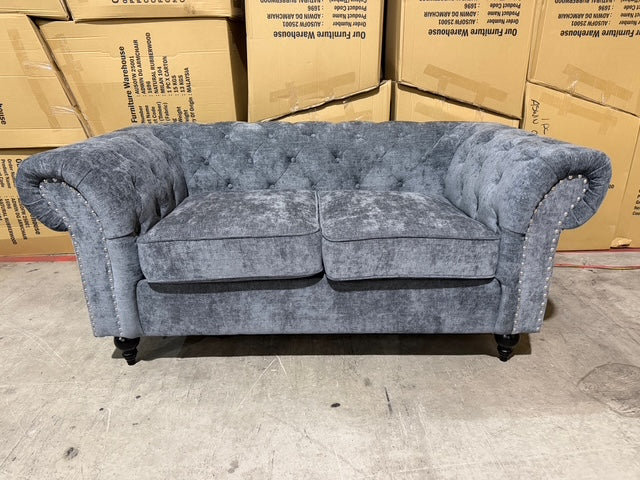 Jester 2 seater sofa (f)(g) 25117 in Super Glamour #17a(fx-55) licorice