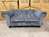 Jester 2 seater sofa (f)(g) 25117 in Super Glamour #17a(fx-55) licorice