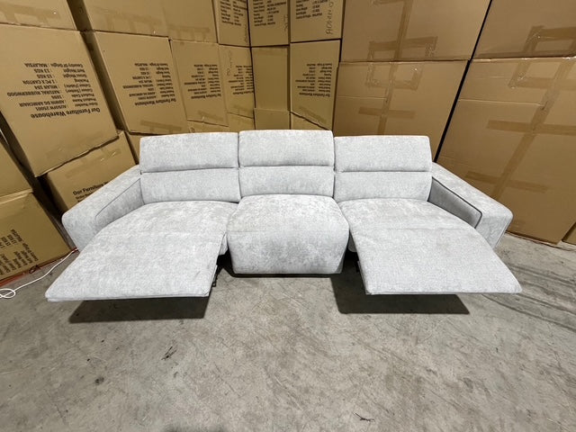 Watford oversize 3 seater with electric recliners Light Grey