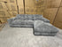 Willow RHF chaise lounge in grey Super Cord
