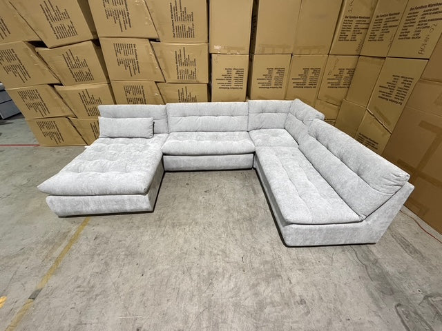 Luxor Modular Reversible Chaise Lounge Light Grey