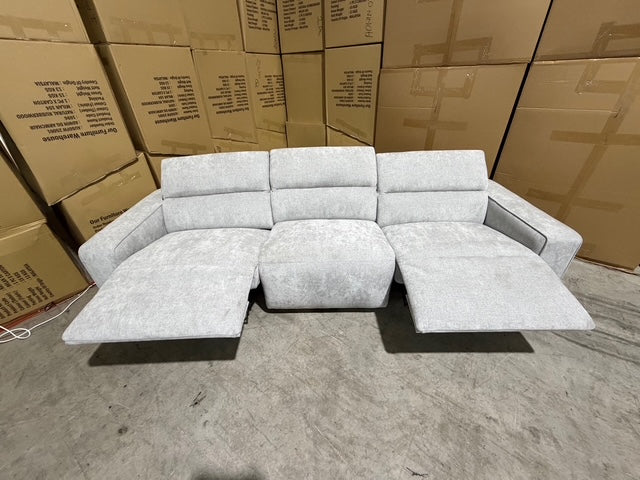 Watford oversize 3 seater with electric recliners Light Grey