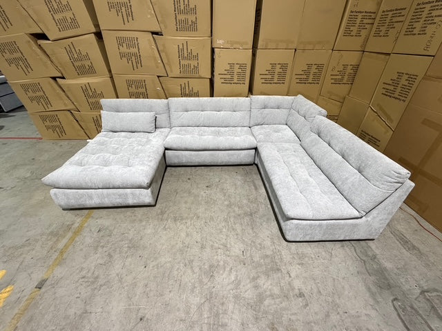 Luxor Modular Reversible Chaise Lounge Light Grey