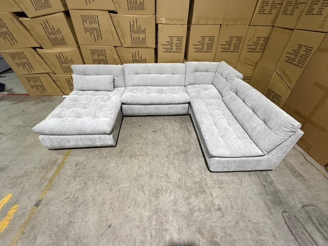 Luxor Modular Reversible Chaise Lounge Light Grey