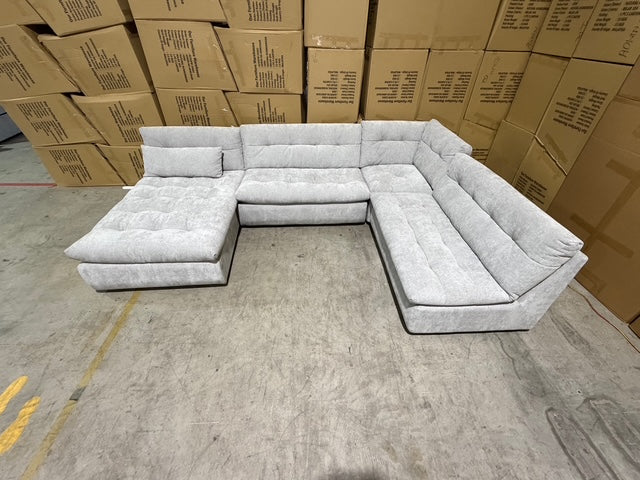Luxor Modular Reversible Chaise Lounge Light Grey