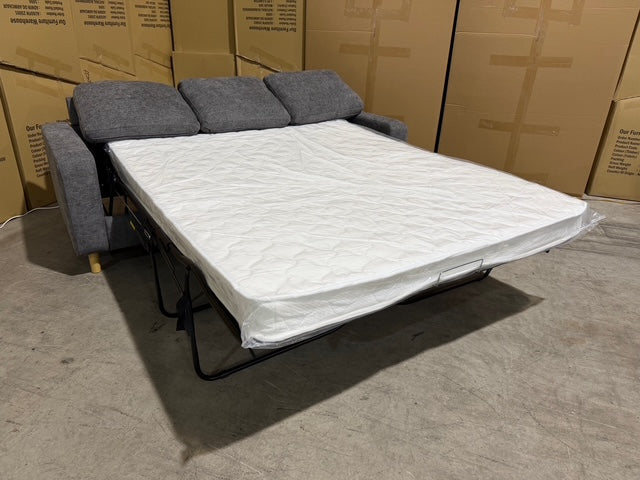 Senna 3 seater Lounge with Reversible chaise + Sofa Bed Dark Grey