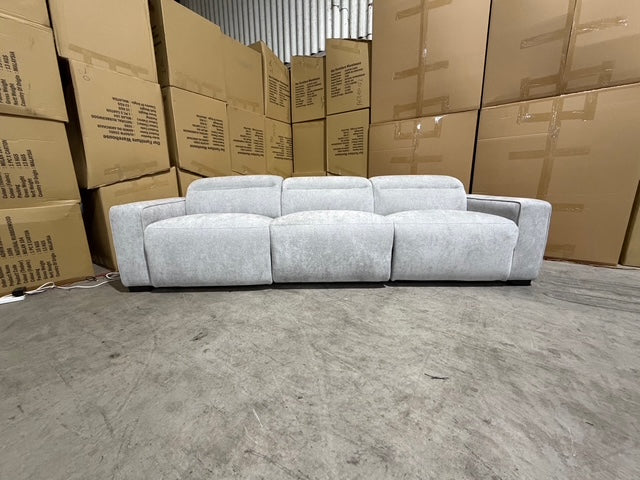 Watford oversize 3 seater with electric recliners Light Grey