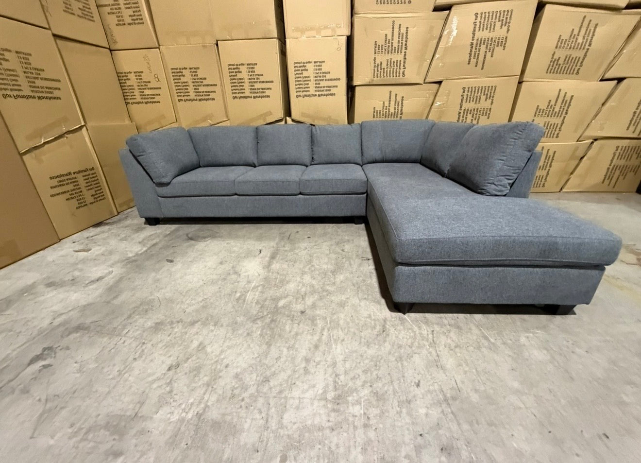 Marlow RHF chaise lounge Dark Grey