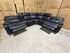 Nikki 6 PCE modular lounge with 2x inbuilt electric recliners in Black