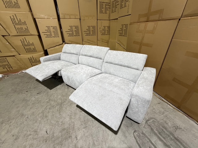 Watford oversize 3 seater with electric recliners Light Grey